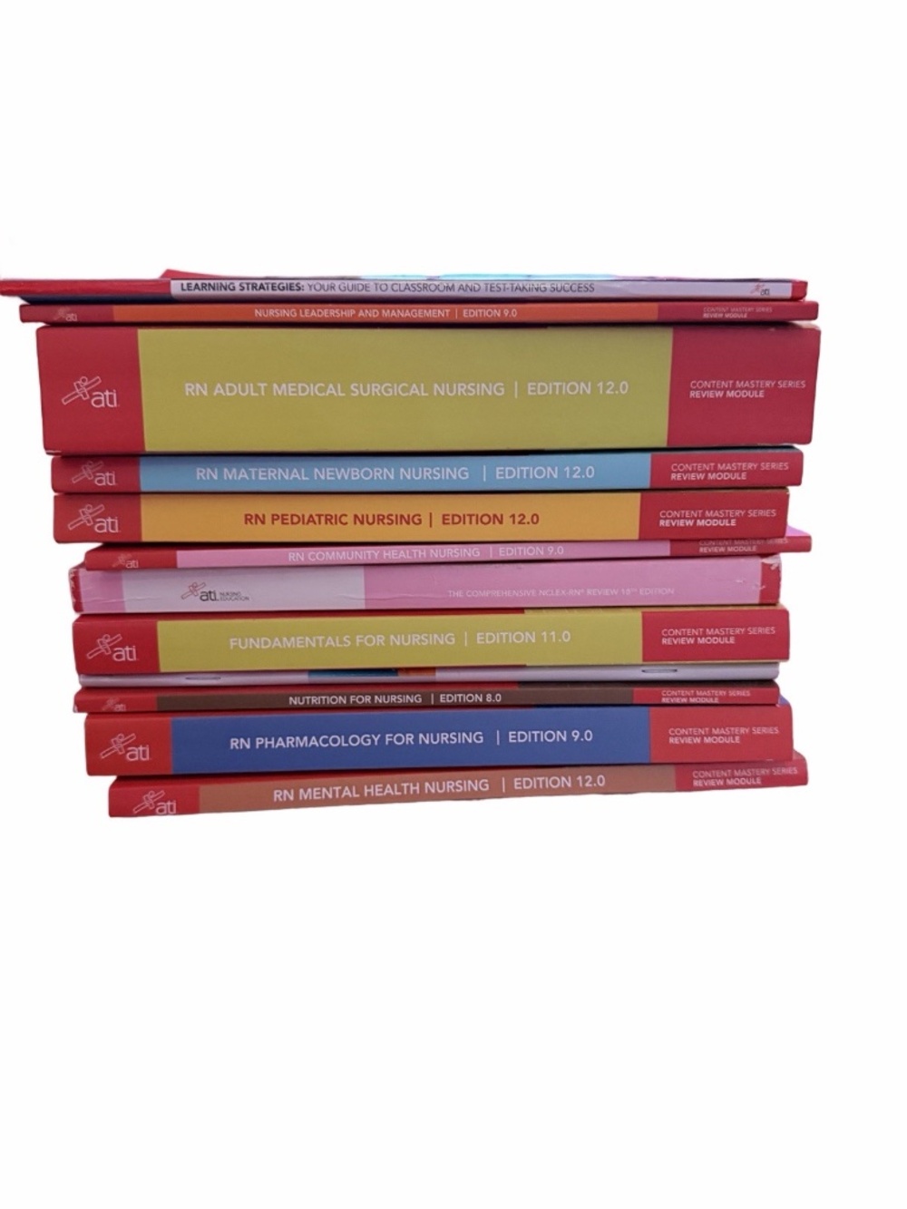 ATI Nursing Books (Complete Set) + The Comprehensive NCLEX RN Review 18th Edit.